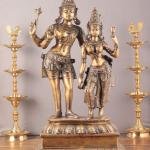 Pure Brass Lord Shiva and Parvati Statue | 36" Temple Masterpiece | 30.80kg Sacred Art | Divine Couple Beauty | Jaipurio